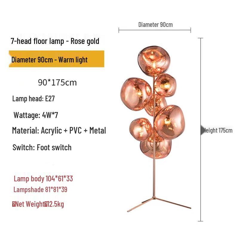 Pailide Volcanic Lava Floor Lamp