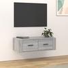 816838 vidaXL Wall-Mounted TV Cabinet Sonoma Grey 80x36x25 Cm Engineered Wood