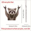 Acrylic Raccoon Rearview Mirror Hanging Ornament