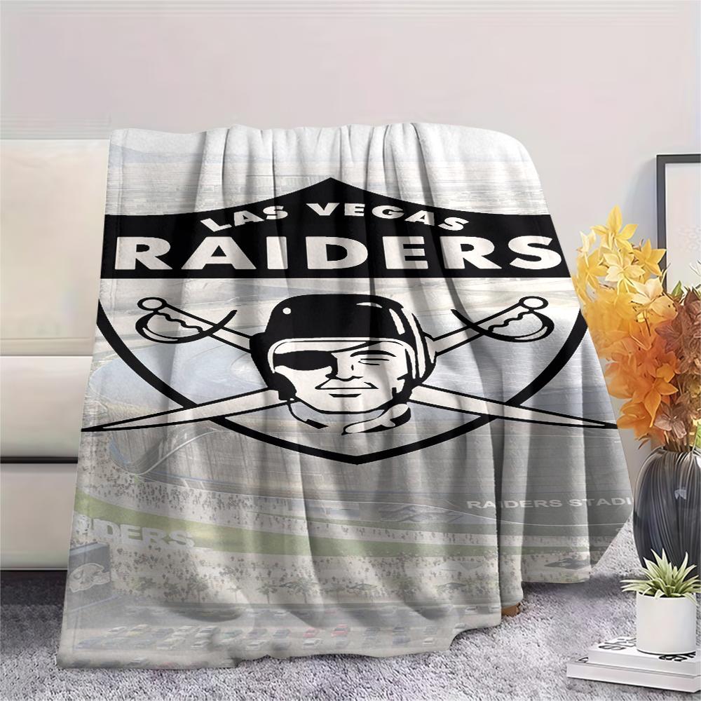 Las Vegas Raiders Print Flannel Blanket, High Quality Comfortable for All Seasons, Home Decor, Warmth and Comfort, Perfect for Christmas Gifts