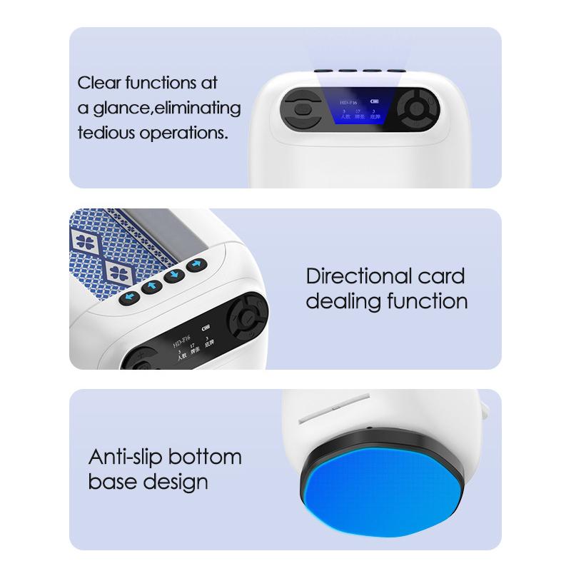 360° Rotating Fully Automatic Intelligent Card Dealer Rechargeable Cards Distribution Machine Poker Tool Electric Card Dealer