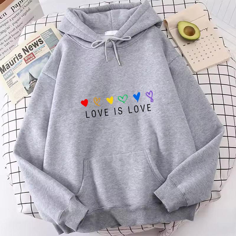 Miłość Jest Miłością Nadrukowane Serca Bluzy Wiosna Jesień Zima Codzienne Bluzy Bluzy Mężczyźni Kobiety Bluzy Kolorowe Bluzy