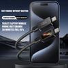 Heavy Duty Aluminum Alloy USB C Cable Wire PD100W Fast Charge And Data Transfer With Dynamic Colorful LED Light Effects