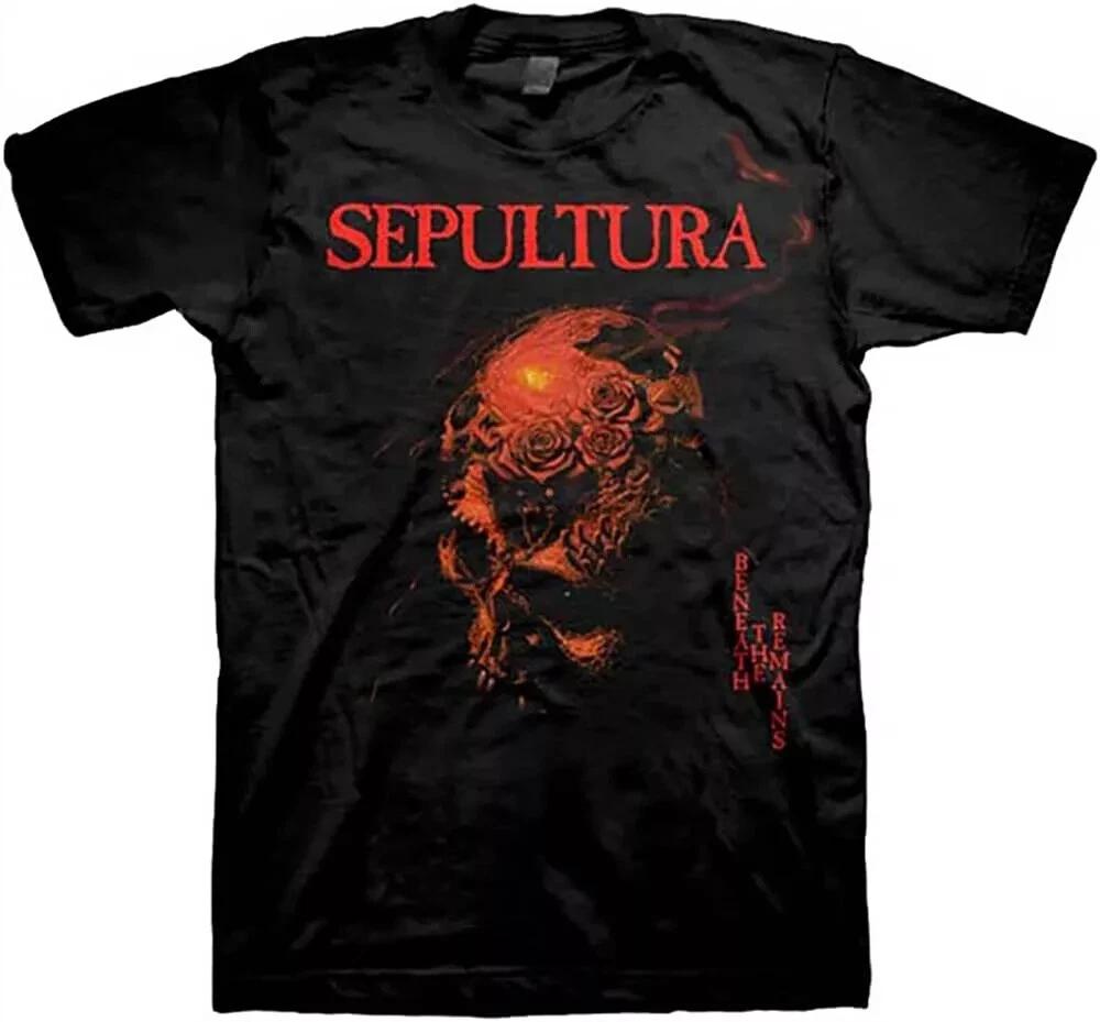 Sepultura - Beneath The Remains Tričko Americké Pánské a Dámské Hip-hop Street Rock Krátký Rukáv Bavlněná Kapela Zpěvák Top