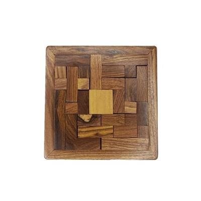 15,24 cm Holzpuzzle 3D Puzzle Holz, Denksportaufgaben Puzzles für Erwachsene Holzspielzeug und 3D Denksportaufgaben Lernspiele Quadratische Form