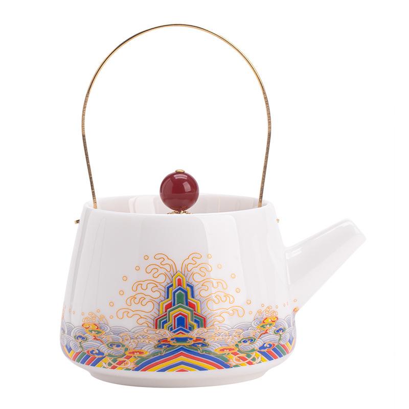 

Дэхуа Саловый Нефрит Фарфор Белый Фарфор Чайник-луч Керамический Бытовой Чайник Чайный Набор для Кунг-фу Китайский Чайник Чайник