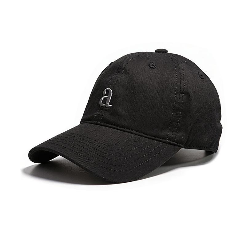 Soft Top Baseball Cap Female Simple Trendy Brand Letter Embroidered Sun Hat Versatile Commuter Men's Cap