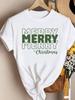 (Asian Size) Trend Lovely New Year Clothing T Shirt Women Fashion Christmas Festival Tee Top Print Female Woman Short Sleeve Graphic T-shirts