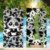 Süßes Panda-Cartoon-Handtuch Schnell trocknende Strandhandtücher Sind Geeignet Für Schwimmbäder Camping Yoga Und Das Fitnessstudio