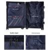 24" Large Capacity Aluminum Frame Travel Suitcase with Pull-handle and Universal Wheels for Students and Tourists