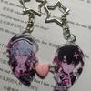 Anime ALIEN STAGE IVAN TILL Portachiavi Cosplay Unisex Magnete a Cuore in Acrilico Portachiavi 2 Pezzi/set Portachiavi Accessori Borsa Regalo