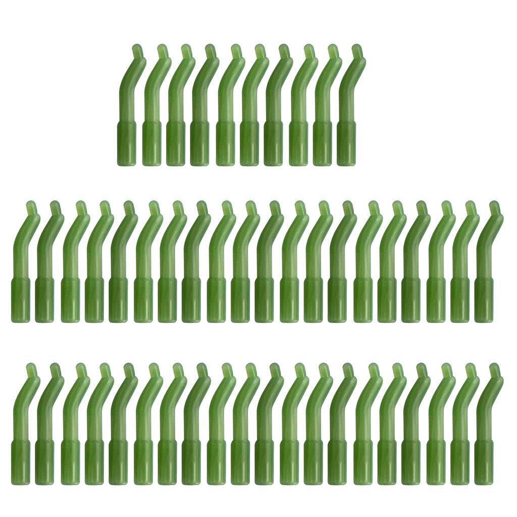 50 Stück/Packung Angelhaken Vorfachschläuche Weiche Karpfenangelhaken-Hülse Langlebiger Angelschlauch Karpfenangelzubehör-Set