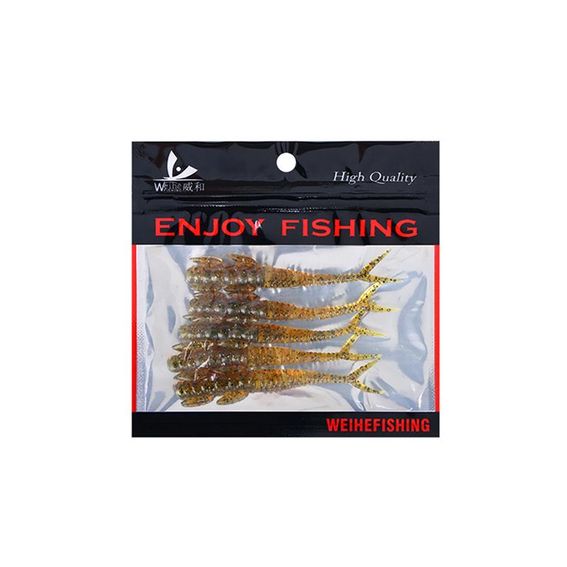 7.3Cm/1.3G/5 Pieces Of Soft Bait Containing Xenozoon Tpe Material Soft Bait Multi-Color Luya Fishing Bionic Bait