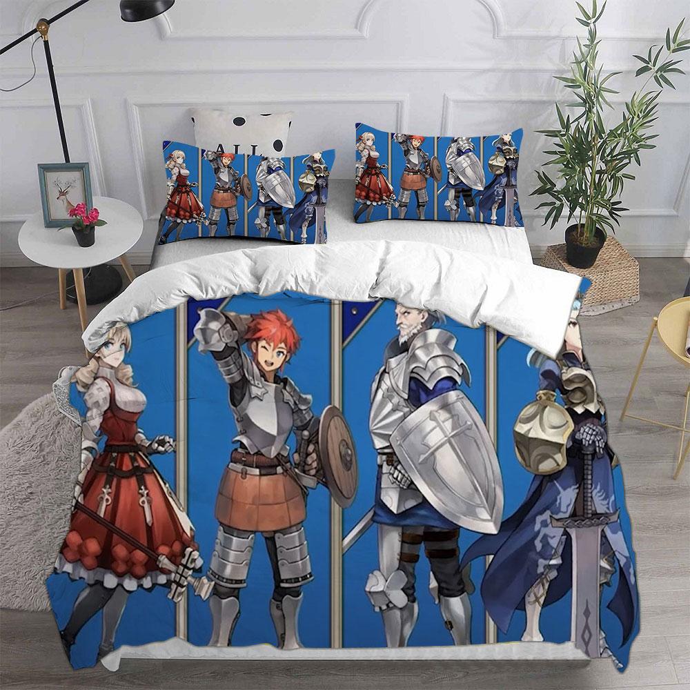 3D Printed Game Unicorn Overlord Bedding Sets Comforter Quilt Bed Cover Duvet Cover Pillow Case 2-3 Pieces Sets Kids Adult Size