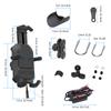Motorcycle Handlebar Phone Holder 15W Wireless Charger QC3.0 360 ° Rotatable