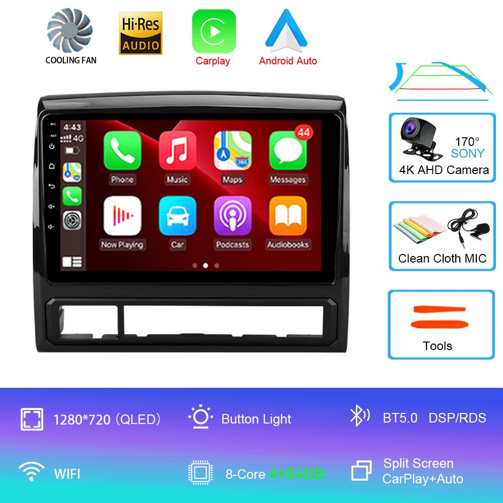 Car Radio Android 14 Carplay Auto 4G+WIFI For Toyota Tacoma 2 N200 Hilux 2005-2015 Navigation GPS Multimedia Video Player Stereo