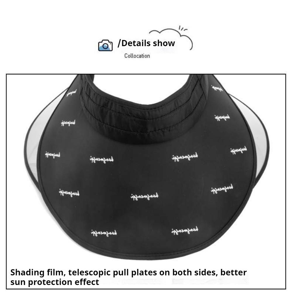Telescopic board empty top hat for women's sun protection, UV protection, beach cycling, sun hat, tidal sun hat