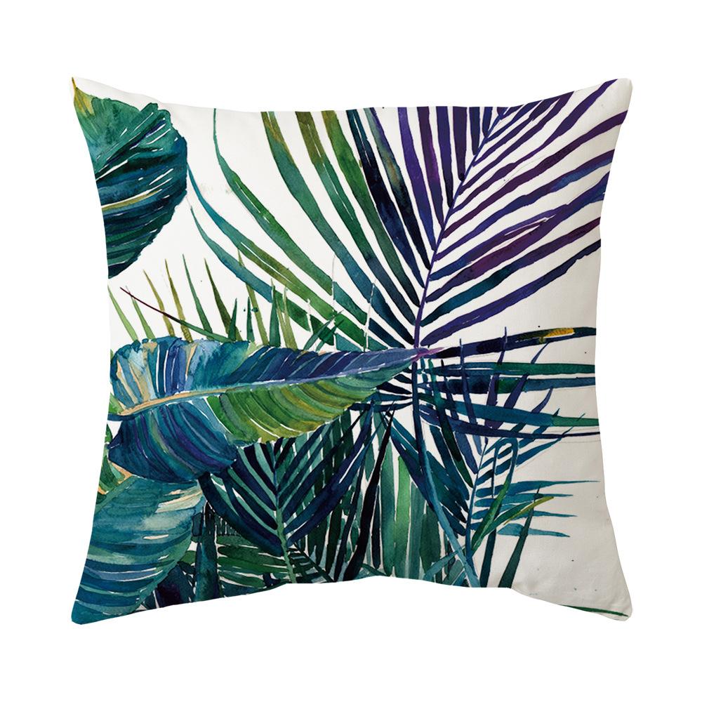 Pillow Nordic Plant Print Pillow Home Sofa Bedside Cushion Square Pillow Case