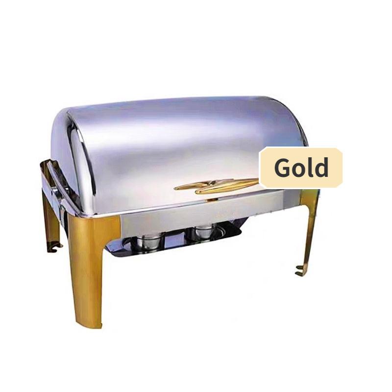 9L Roll Top Chafing Dish Buffet Set Food Pan Food Tray Warmer Serving Tray