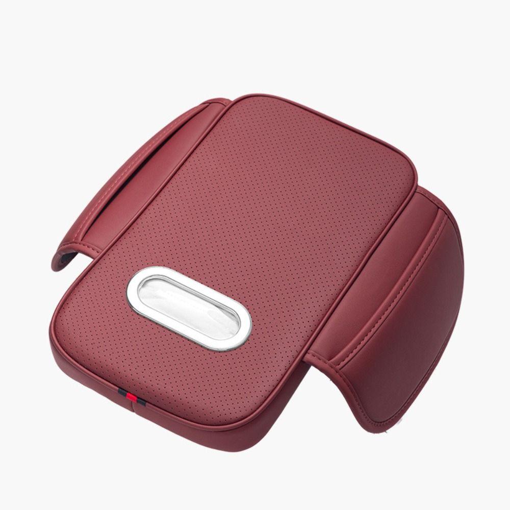 Dust-proof Car Armrest Cover Height Pad With Tissue Storage Armrest Box Storage Bag  Elbow Support