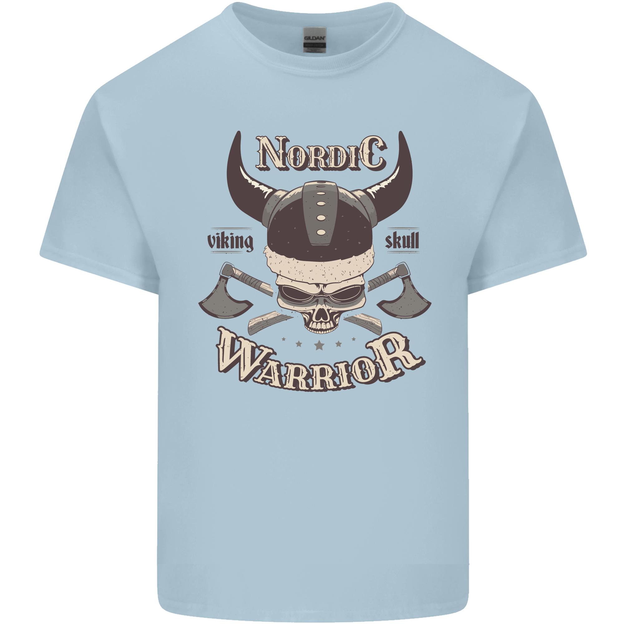 Nordic Warrior Viking Skull Unisexs Light Cotton TShirt S
