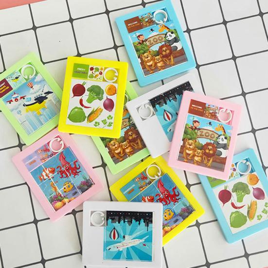 3 Stück Schiebe-Muster-Puzzle Hand-Auge-Koordination Gratfreies Zubehör Denkspiel Schiebe-Puzzle für Kinder
