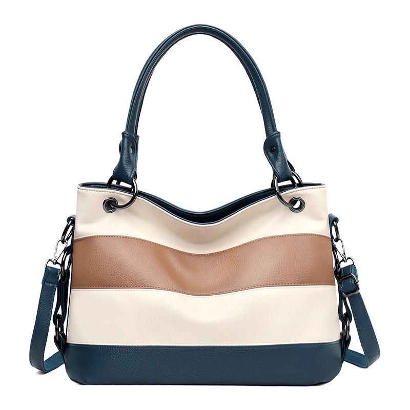 

Сумка Новая Сумка-тоут Женская Дизайн Большой Вместимости Узор Зебры Сумка Через Плечо Повседневная Премиальная Сумка синий