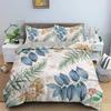 Copripiumino Botanico Floreale King Foglie Fiori Set Biancheria da Letto Microfibra Fiore di Primavera Copripiumino Singolo Doppio Per Adolescente Adulto