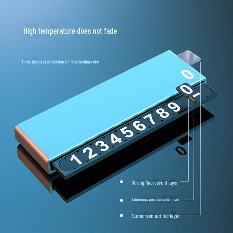 Car Contact Info Sign: Customizable Metal Plate for Temporary Parking and Phone Number Display