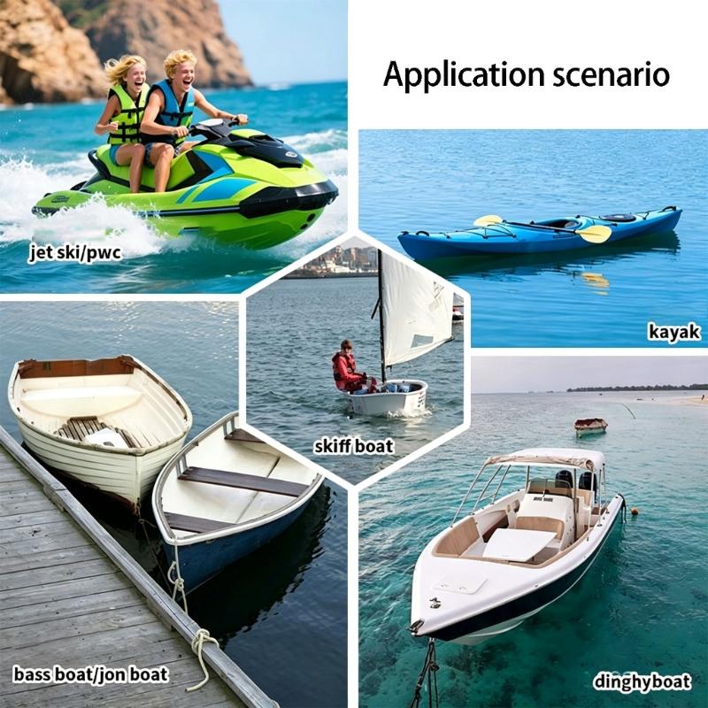 Strong Elastics Dock Line Corrosion Resistant Docking Cord Adjustable Floating Mooring Rope For Pontoons Paddle Board