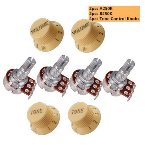 Guitar Potentiometer Volume Tone Control Knob 18mm Guitar Volume Tone Potentiometer 25K250K500K