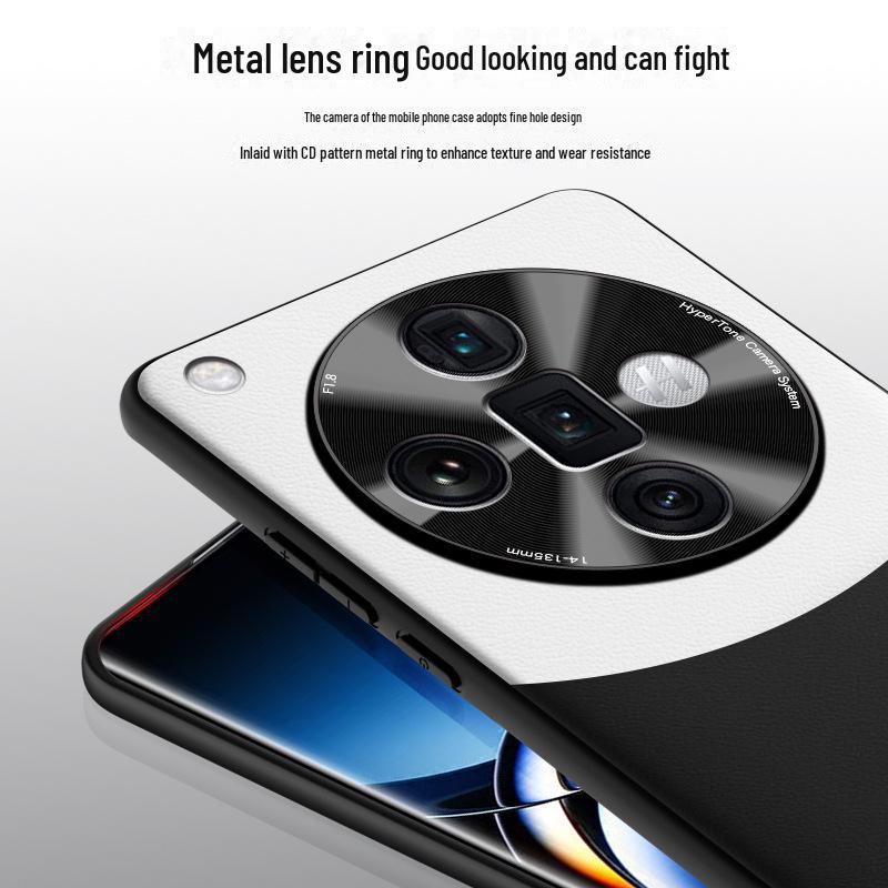 Liquid Leather Protective Cover for Oppo Find X7 Ultra Mobile Phone, Anti-fall Design, Ships As One Piece.