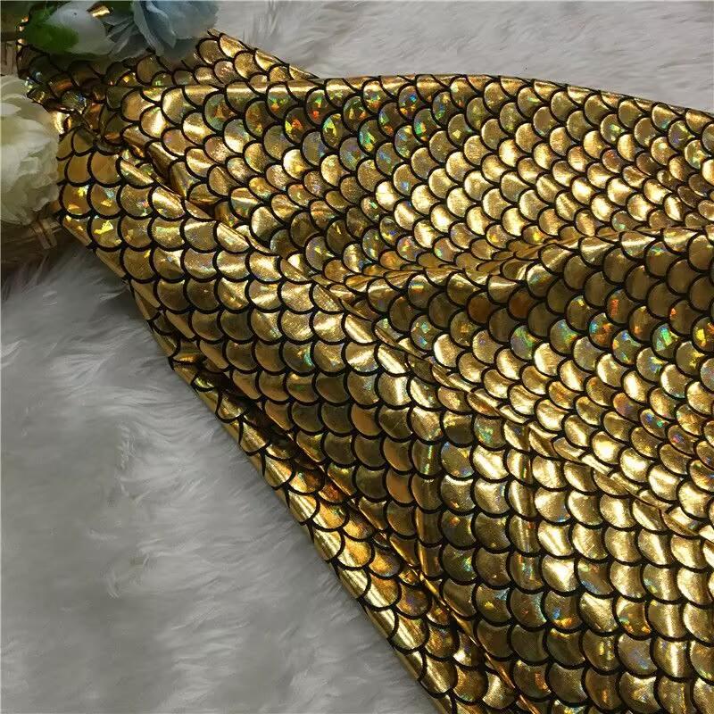 Fischschuppen Glitzerstoff Elastizität DIY Bühnenauftritt Kostüme Hochzeitsfeier Dekoration Nähen Meerjungfrau Badeanzugstoff