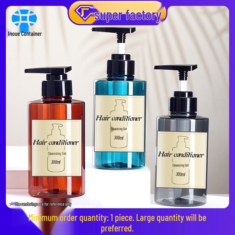 Auf Lager: 300ml PET-Pumpspenderflasche und 500ml High-End-Hotel-Shampoo-Conditioner-Nachfüllflasche.