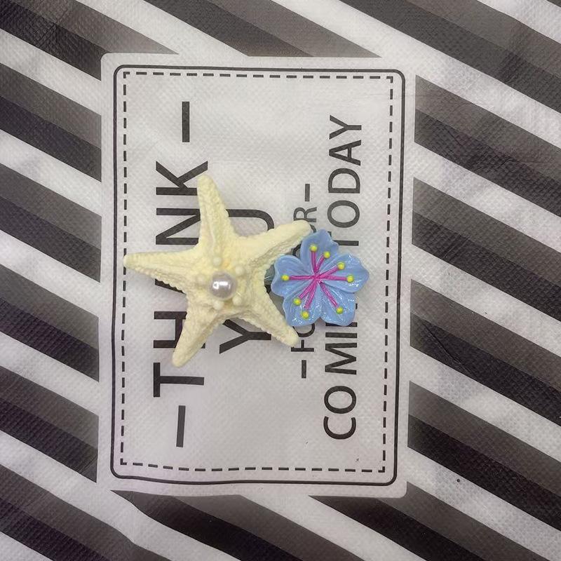 

Cross Border European American Starfish Hair Clip Summer Dopamine Atmosphere Side Bangs Sweet Cute Photo Headwear