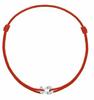 18K Gold Horseshoe Buckle Red String Bracelet - Fashionable and Exquisite Classic with Sterling Silver Detailing