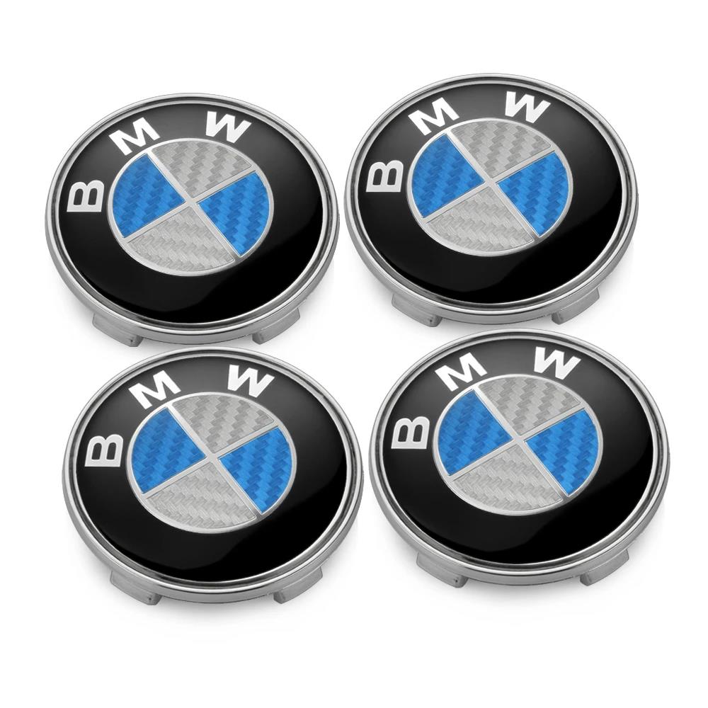 For Bmw X1 X3 X5 X6 F30 F20 F10 G30 E36 E46 E53 E90 E60 E61 E93 E87 Stickers 68mm Car Wheel Tire Rim Center Hub Covers Caps BM5