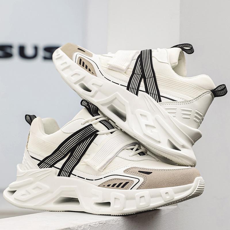 Men's Running Sports Shoes Shock-Absorbing Rebound Breathable Outdoor Racing Sneakers Men Luxury Height Increasing 5cm