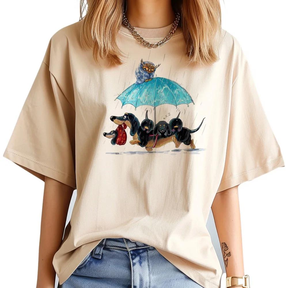 Dachshund Dog Printed Summer T Shirts Graphic Casual Streetwear Short Sleeve Creative Comfoetable Soft Summer T-shirt