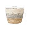 2Pcs Straw Flower Baskets Woven Planters Decorative Holders for Plants Desktop Garden Decor Woven Flower Baskets
