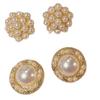 2026 Hot Sale 6pairs Temperament Imitation Pearl Round Square Earrings Women Daily Wear Holiday Accessories Gifts