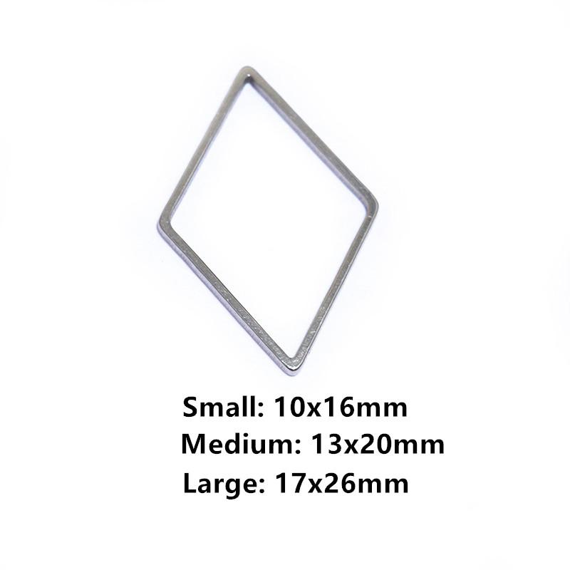 20pcs Moon Star Drop Heart Small Charms Gold Stainless Steel Pendant Open Bezels Hollow Frame Mold Bezel DIY Jewelry Making