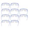 10Pcs Safety Goggles Plastic Protective Glasses Adjustable Eye Wear Set Kit for Laboratory