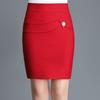 Office Lady Skinny Business Attire Red Hip-hugging Skirt Summer New Women Basic Versatile Fashion Casual Mini Office Wear Skirts