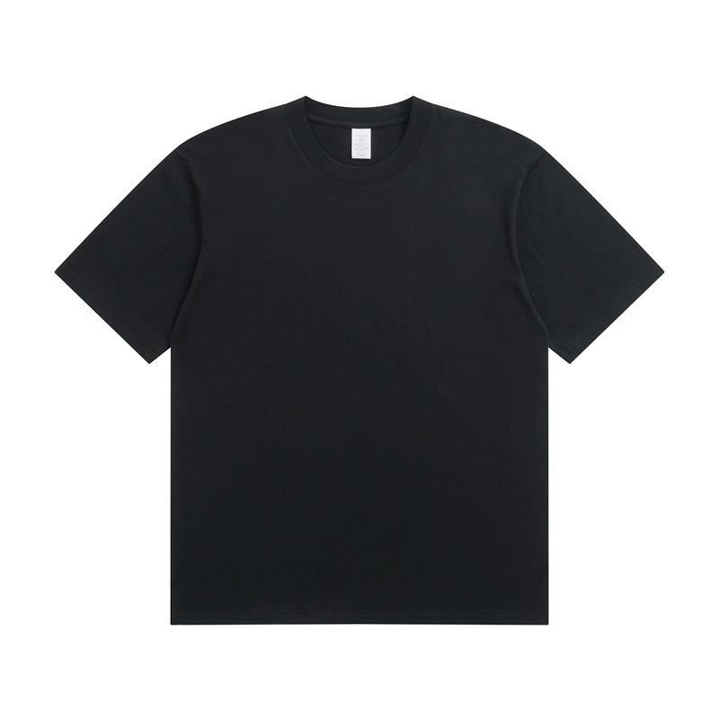 Camiseta de Manga Corta Pesada 230g Algodón Puro Estilo Japonés - Color Sólido Primavera/Verano, Versátil y Sencilla con Opción de Logo Personalizado