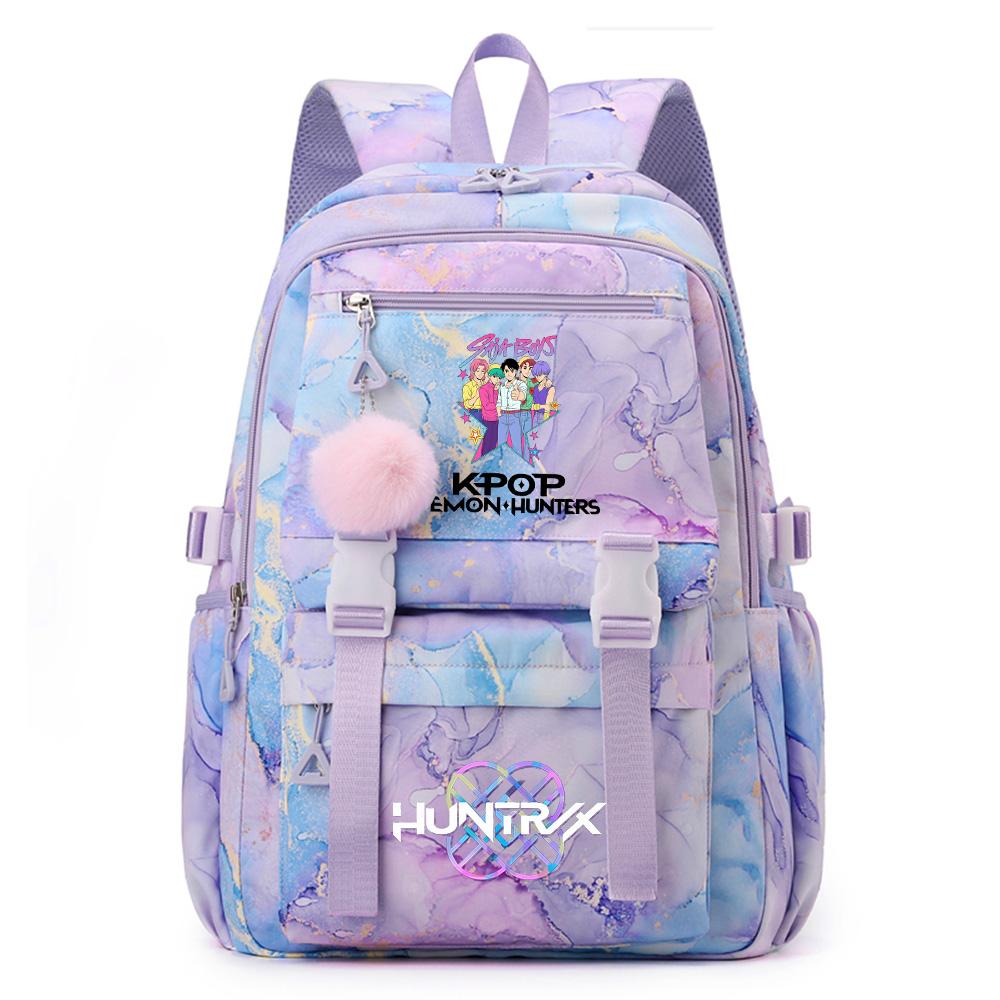 Cartoon Demon Hunters Printed Backpack Schoolbag for Teenager Student Girl Boy Bookbag Large Capacity Waterproof Travel Bag Mochila