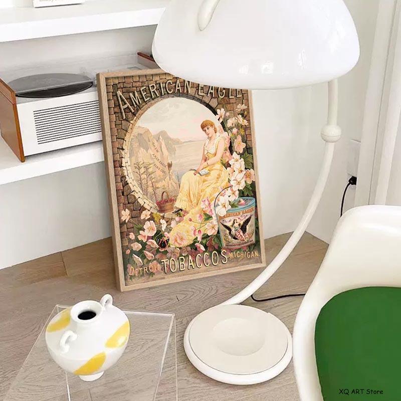 Vintage Art Nouveau Prints Posters Canvas Paintings Classic HD Pictures Wall Art For Living Room Home Office Decor Frameless