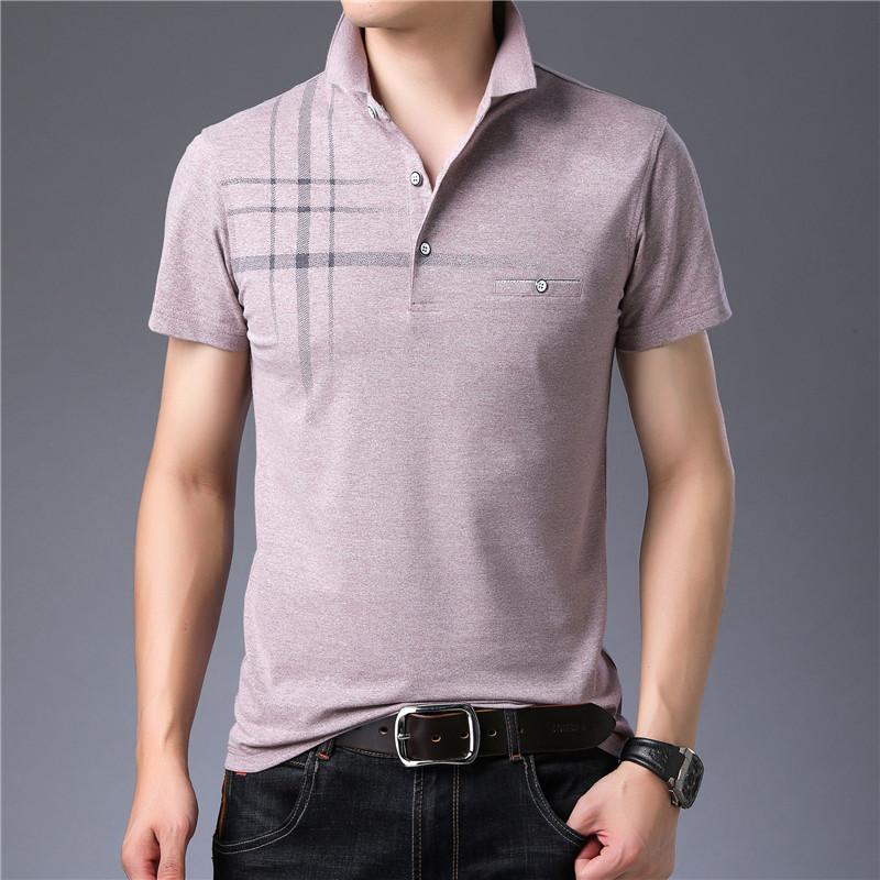 

Летние мужские футболки с короткими рукавами, мужские футболки среднего возраста, модная повседневная тонкая одежда для пап с лацканами XXXL