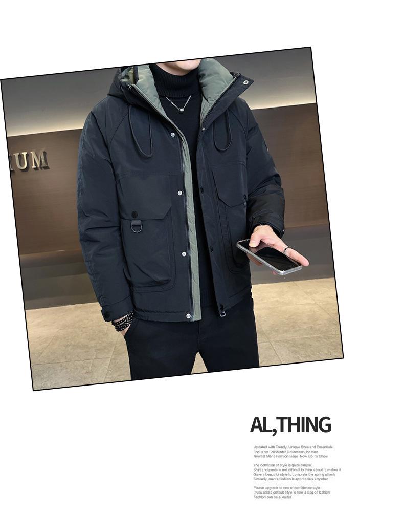 Men's Thickened Down Winter Jacket - 2025 High-End Short Style, Plus Size, Outdoor Mountaineering, Workwear Coat