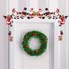 Yousheng Christmas Door Topper Decoration Cute Cartoon Snowman Santa Reindeer Gingerbread Door Frame Decor Wooden Home Wall Corner Sign for Wall Shelf